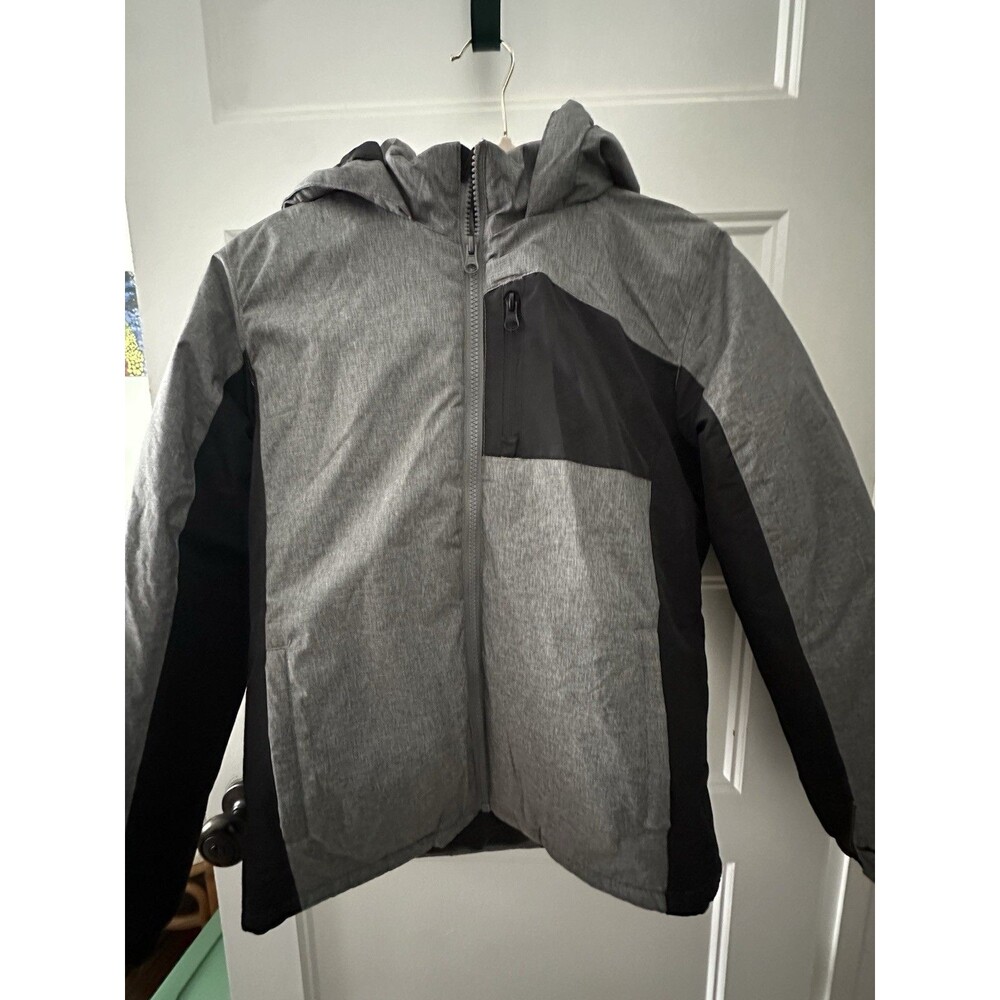 Pulse Boys Size Medium (12/14 Years) Snowboard Gray Black Winter Jacket